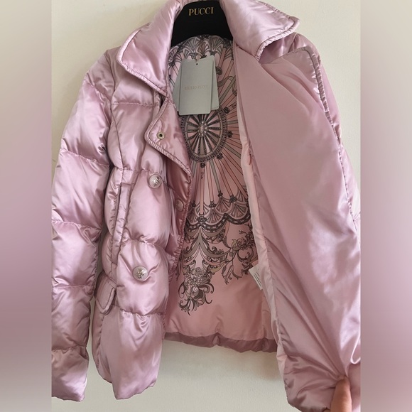 NWT Emilio Pucci Goose Down Jacket Size USA 4 Small Pink color - Picture 3 of 12